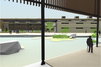 Inner Courtyard with water surface   Inner Courtyard with water surface